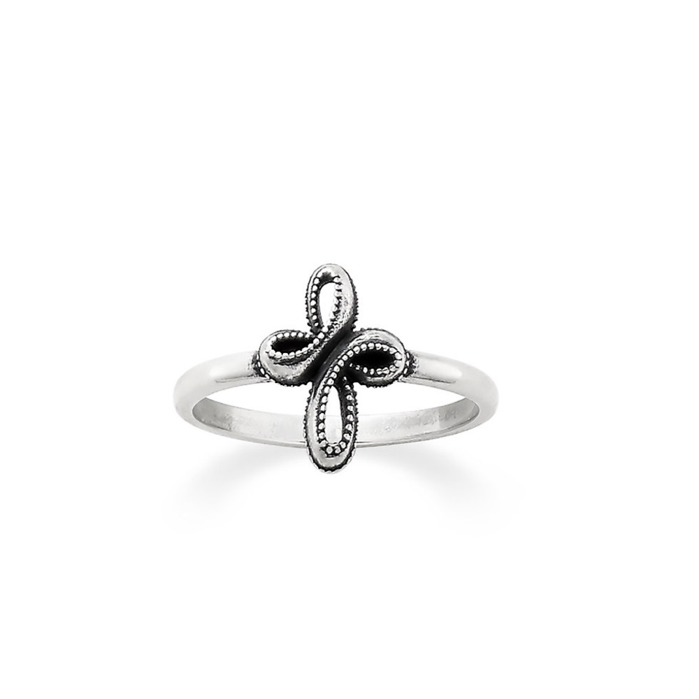 James Avery petite eternal ribbon cross ring